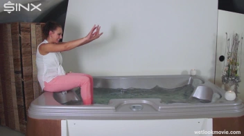 Playful Brunette's Solo Hot Tub Fun Screencap 20 on sinx.preview.netperv.com