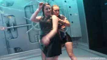Cute chicks party underneath the club shower Screencap 13 on sinx.preview.netperv.com
