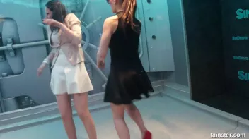 Cute chicks party underneath the club shower Screencap 29 on sinx.preview.netperv.com