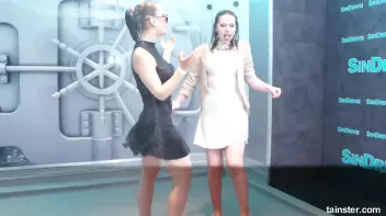 Cute chicks party underneath the club shower Screencap 35 on sinx.preview.netperv.com