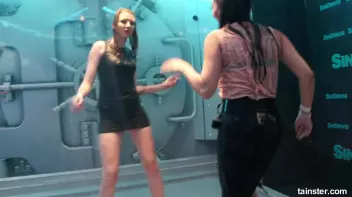 Cute chicks party underneath the club shower Screencap 59 on sinx.preview.netperv.com