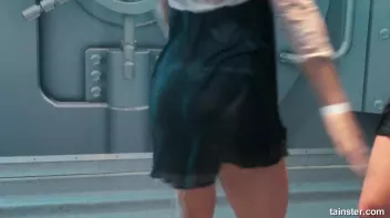 Cute chicks party underneath the club shower Screencap 79 on sinx.preview.netperv.com