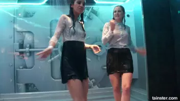 Cute chicks party underneath the club shower Screencap 81 on sinx.preview.netperv.com
