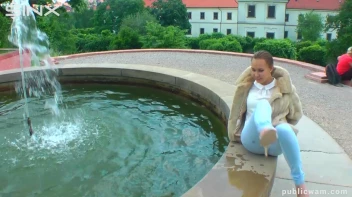 Brunette's Wet And Messy Water Frolic Screencap 2 on sinx.preview.netperv.com