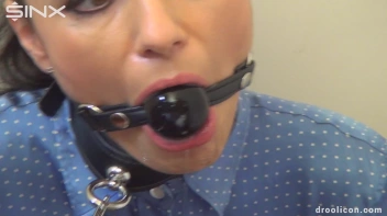Leashed Brunette Drools While Humiliated With Ball Gag Screencap 14 on sinx.preview.netperv.com