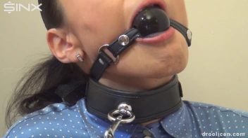 Leashed Brunette Drools While Humiliated With Ball Gag Screencap 21 on sinx.preview.netperv.com