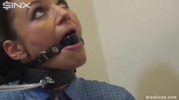 Leashed Brunette Drools While Humiliated With Ball Gag Screencap 8 on sinx.preview.netperv.com