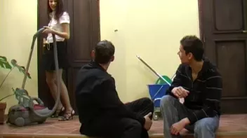 Two Bi Buddies Get It On With The Cleaning Lady Screencap 3 on sinx.preview.netperv.com