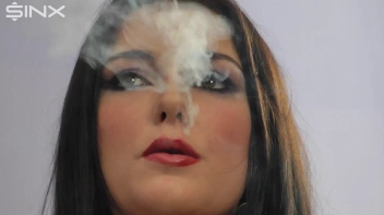 Dark Haired Teen Smokes In Red Lipstick Screencap 31 on sinx.preview.netperv.com