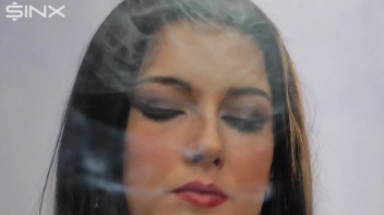 Dark Haired Teen Smokes In Red Lipstick Screencap 33 on sinx.preview.netperv.com