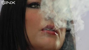 Dark Haired Teen Smokes In Red Lipstick Screencap 36 on sinx.preview.netperv.com