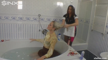PVC Maid Lathers And Washes Bosses Hair Screencap 50 on sinx.preview.netperv.com