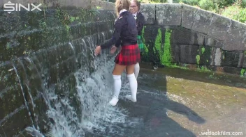 Soaking Wet Schoolgirls Splash In Waterfall Screencap 19 on sinx.preview.netperv.com