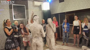 Messy Wrestling: Two Battles - No One Stops Until They're Fully Slopped! Screencap 49 on sinx.preview.netperv.com