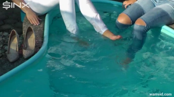 Cute Girls Take A Fully Clothed Dip In The Pool Screencap 11 on sinx.preview.netperv.com