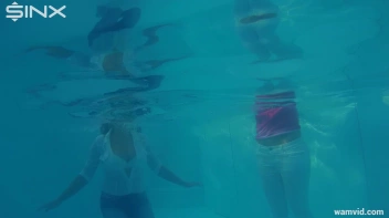 Cute Girls Take A Fully Clothed Dip In The Pool Screencap 39 on sinx.preview.netperv.com