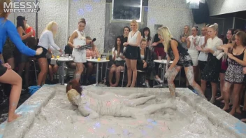 Messy Wrestling: Shiny Babes Brawl Hard In The Mud - Topless Take-Down!! Screencap 12 on sinx.preview.netperv.com