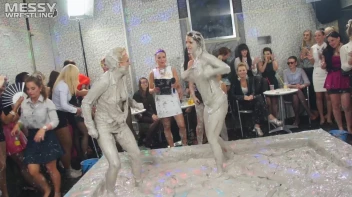 Messy Wrestling: Shiny Babes Brawl Hard In The Mud - Topless Take-Down!! Screencap 37 on sinx.preview.netperv.com