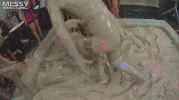 Messy Wrestling: Shiny Babes Brawl Hard In The Mud - Topless Take-Down!! Screencap 64 on sinx.preview.netperv.com