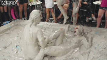 Messy Wrestling: Shiny Babes Brawl Hard In The Mud - Topless Take-Down!! Screencap 65 on sinx.preview.netperv.com