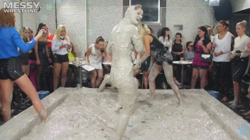 Messy Wrestling: Shiny Babes Brawl Hard In The Mud - Topless Take-Down!! Screencap 71 on sinx.preview.netperv.com