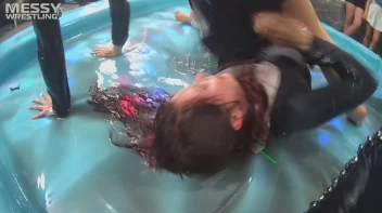 Messy Wrestling: Oil 'Em Up And Watch The Slimy Show X2!! 2 Audience Fights!!! Screencap 12 on sinx.preview.netperv.com