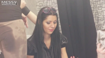 Messy Wrestling: Oil 'Em Up And Watch The Slimy Show X2!! 2 Audience Fights!!! Screencap 33 on sinx.preview.netperv.com