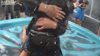 Messy Wrestling: Oil 'Em Up And Watch The Slimy Show X2!! 2 Audience Fights!!! Screencap 45 on sinx.preview.netperv.com