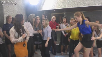 Messy Wrestling: Oil 'Em Up And Watch The Slimy Show X2!! 2 Audience Fights!!! Screencap 64 on sinx.preview.netperv.com