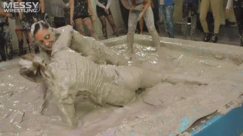 Messy Wrestling: Fully Clothed Fueds In The Mud! 4 No Mercy Catfighters Get Their Slop On! Screencap 14 on sinx.preview.netperv.com