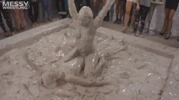 Muddy Wrestling: Fired Up Eurobabes Bring On The Mess - Audience Gets It! Screencap 97 on sinx.preview.netperv.com