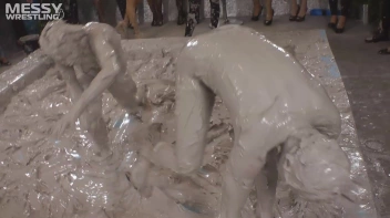 Muddy Wrestling: Fired Up Eurobabes Bring On The Mess - Audience Gets It! Screencap 98 on sinx.preview.netperv.com