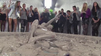 Muddy Wrestling: Fired Up Eurobabes Bring On The Mess - Audience Gets It! Screencap 99 on sinx.preview.netperv.com