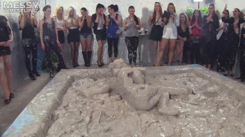 Muddy Wrestling: Fired Up Eurobabes Bring On The Mess - Audience Gets It! Screencap 30 on sinx.preview.netperv.com