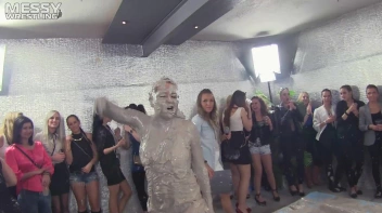 Muddy Wrestling: Fired Up Eurobabes Bring On The Mess - Audience Gets It! Screencap 40 on sinx.preview.netperv.com
