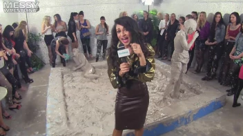 Muddy Wrestling: Fired Up Eurobabes Bring On The Mess - Audience Gets It! Screencap 71 on sinx.preview.netperv.com