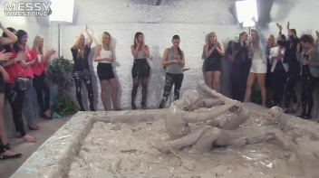 Muddy Wrestling: Fired Up Eurobabes Bring On The Mess - Audience Gets It! Screencap 80 on sinx.preview.netperv.com