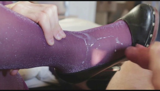 Latest deal - 28 cum on m nylon lurex purple feet