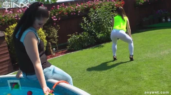 Cute Babes Get Soaked During Exercise - Cam 2 Screencap 18 on sinx.preview.netperv.com