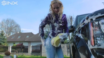 Wet & Messy Car Washing For Playful Blonde Screencap 28 on sinx.preview.netperv.com