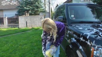 Wet & Messy Car Washing For Playful Blonde Screencap 33 on sinx.preview.netperv.com
