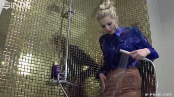 Fully Dressed Blonde Washes Off In The Shower Screencap 23 on sinx.preview.netperv.com