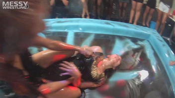 Messy Wrestling: Slop-Happy Mess Freaks Wriggle In The Oil And Rip Some Pantyhose To Shreds! Screencap 29 on sinx.preview.netperv.com