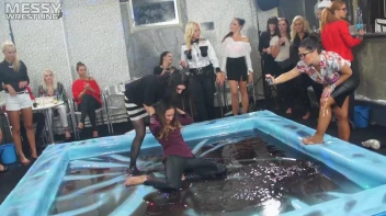 Messy Wrestling: Slop-Happy Mess Freaks Wriggle In The Oil And Rip Some Pantyhose To Shreds! Screencap 41 on sinx.preview.netperv.com