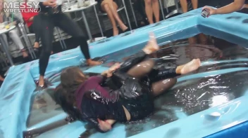 Messy Wrestling: Slop-Happy Mess Freaks Wriggle In The Oil And Rip Some Pantyhose To Shreds! Screencap 44 on sinx.preview.netperv.com