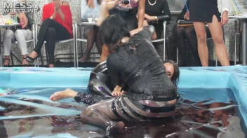 Messy Wrestling: Slop-Happy Mess Freaks Wriggle In The Oil And Rip Some Pantyhose To Shreds! Screencap 57 on sinx.preview.netperv.com