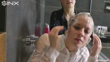 Hotties Wet And Messy Hair Washing Screencap 43 on sinx.preview.netperv.com