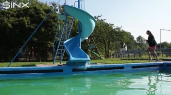 Waterpark Fun For Fully Clothed Brunette Babe Screencap 1 on sinx.preview.netperv.com