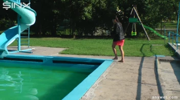 Waterpark Fun For Fully Clothed Brunette Babe Screencap 12 on sinx.preview.netperv.com