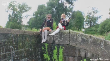 Soaking Wet Schoolgirls Splash In Waterfall Screencap 11 on sinx.preview.netperv.com